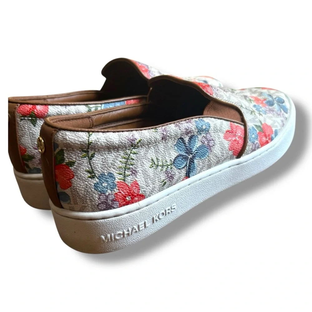 Michael Kors Floral Sneakers Women’s Size 9M Slip On Shoe - Picture 3 of 6